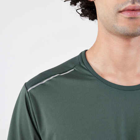 Dry+ Men's Running Breathable Tee-Shirt - Dark Green