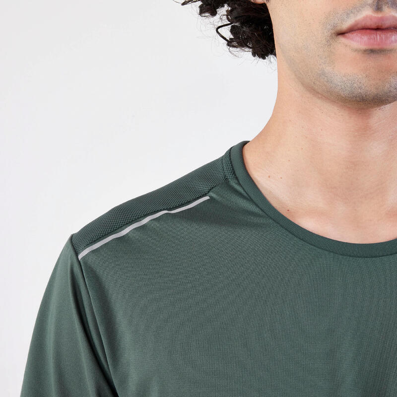 Dry+ Men's Running Breathable Tee-Shirt - Dark Green