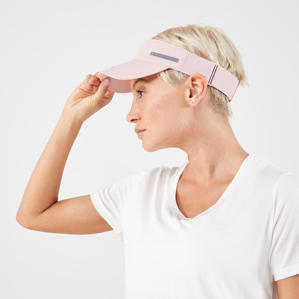 Visière running Homme Femme - KIPRUN V2 rose