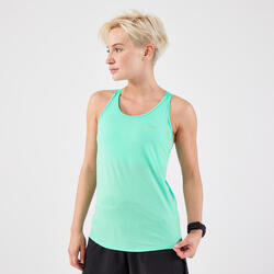 Camiseta SM sujetador top integrado Running mujer - KIPRUN Run 500 Confort verde
