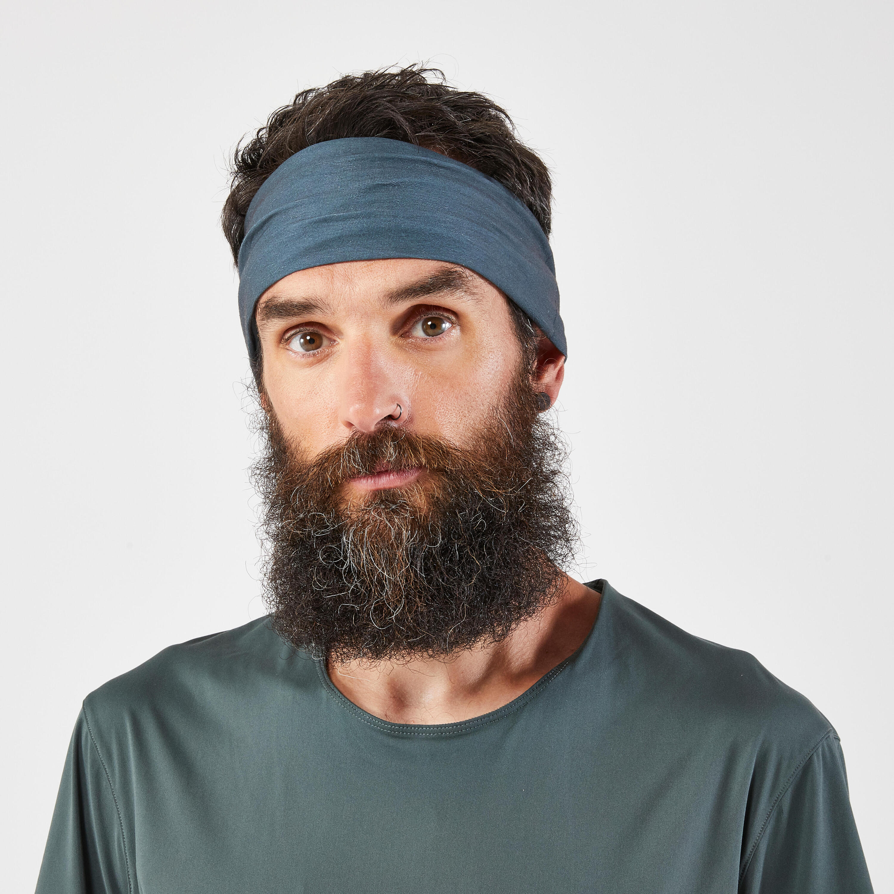 KIPRUN Unisex running neck warmer/multi-function headband - Dark Khaki 6/6