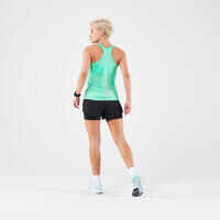 גופיית ריצה לנשים עם חזייה מובנית דגם KIPRUN Run 500 – ירוק