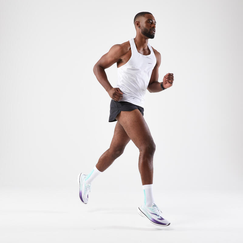 Débardeur de running léger Homme - KIPRUN Run 900 Replika Blanc