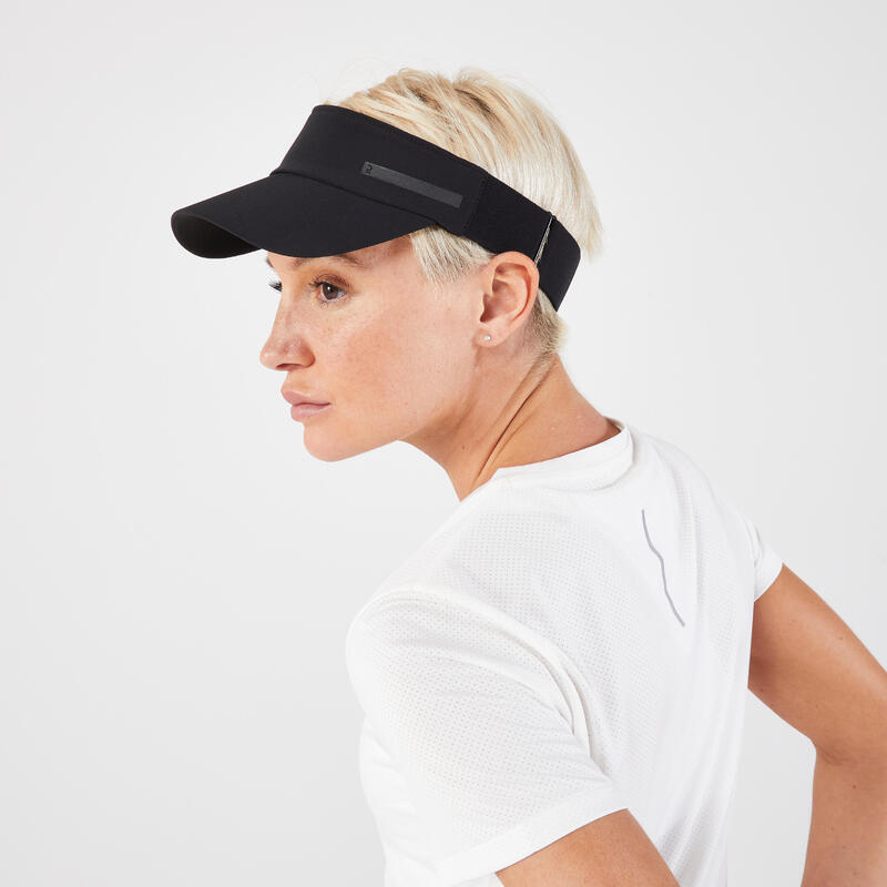 Visière running Homme Femme - KIPRUN V2 noir