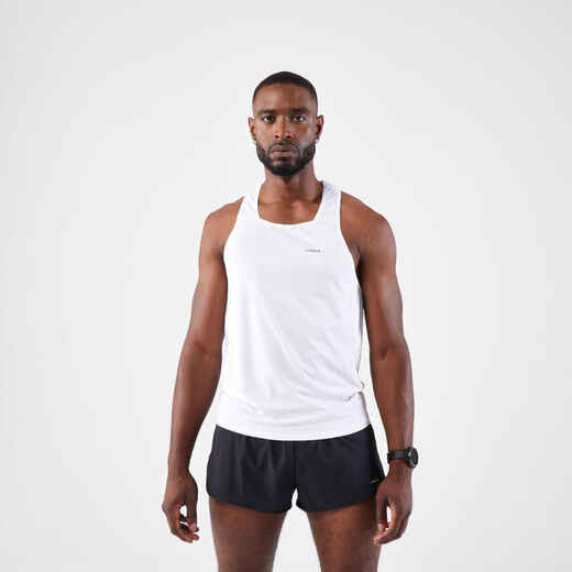 
      Men's KIPRUN Run 900 Replika light running tank top - white
  