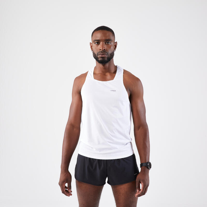 Débardeur de running léger Homme - KIPRUN Run 900 Replika Blanc