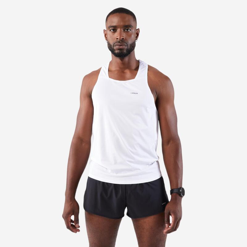 Débardeur de running léger Homme - KIPRUN Run 900 Replika Blanc