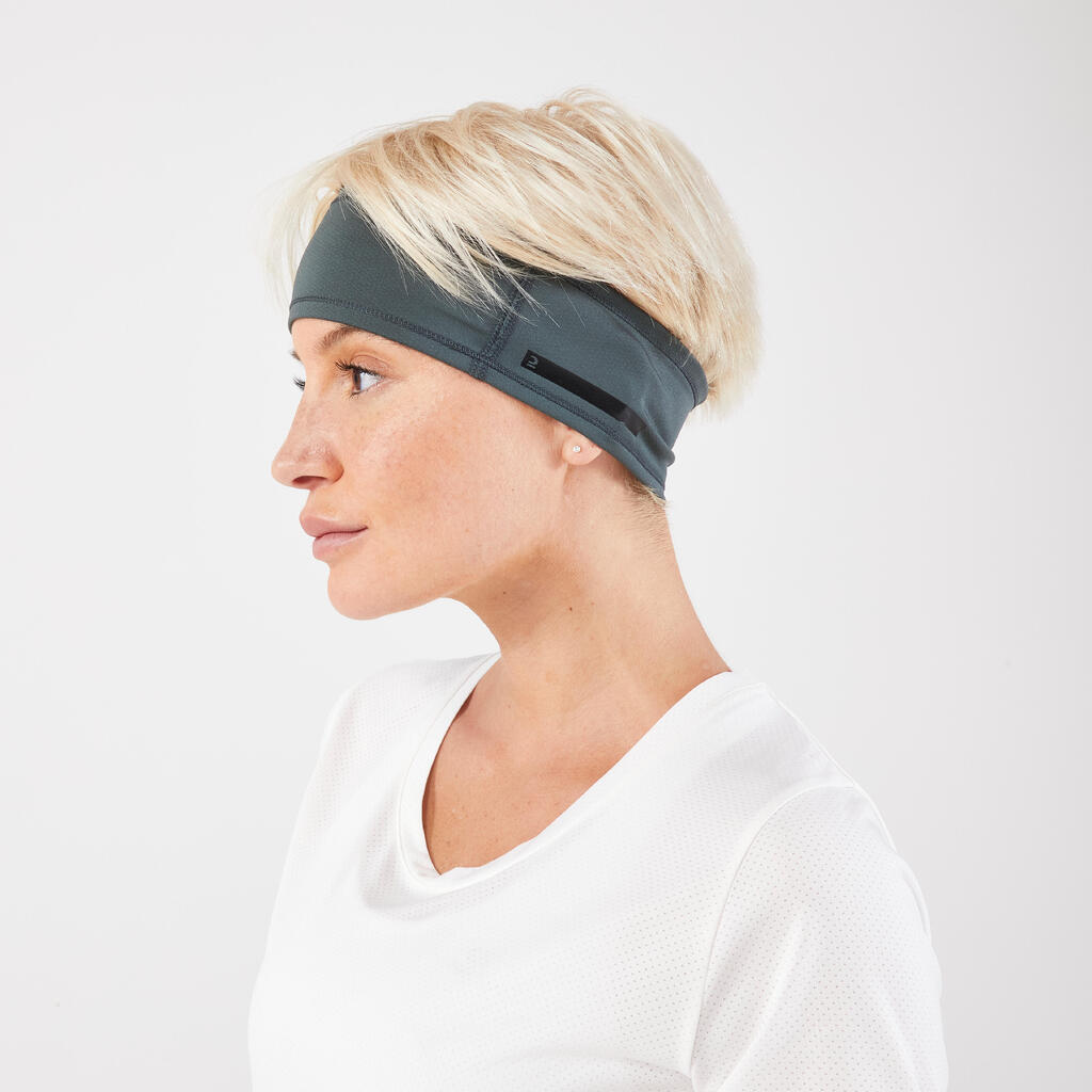 Cinta de running caqui oscuro unisex KIPRUN 