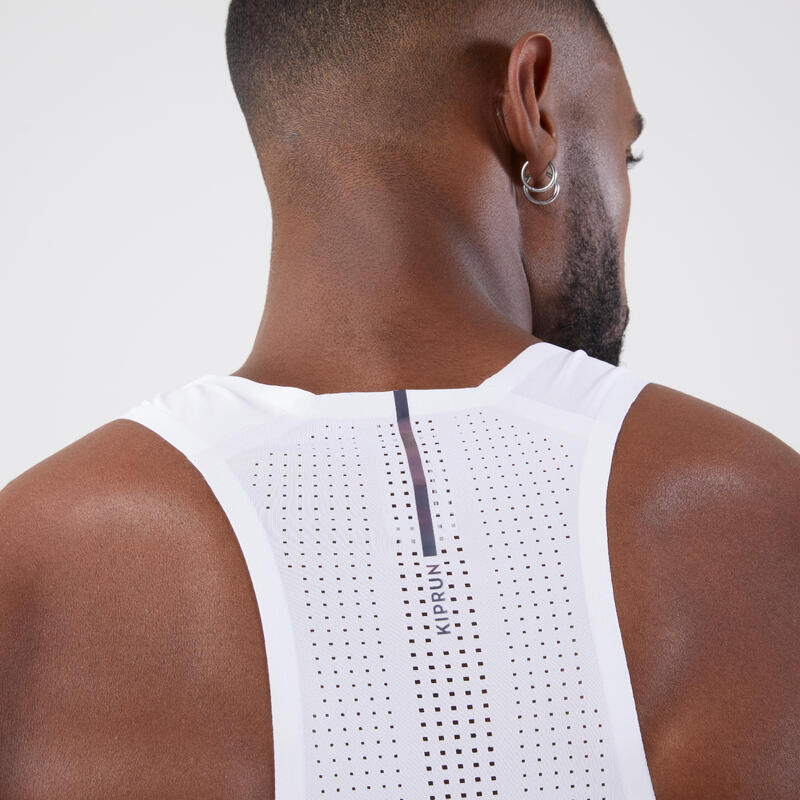 Débardeur Running Performance Homme, KIPRUN Replika 900 Blanc