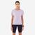 T-shirt running respirant femme - kiprun run 500 dry mauve