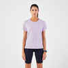 Majica kratkih rukava za trčanje Kiprun Run 500 Dry ženska svijetloljubičasta