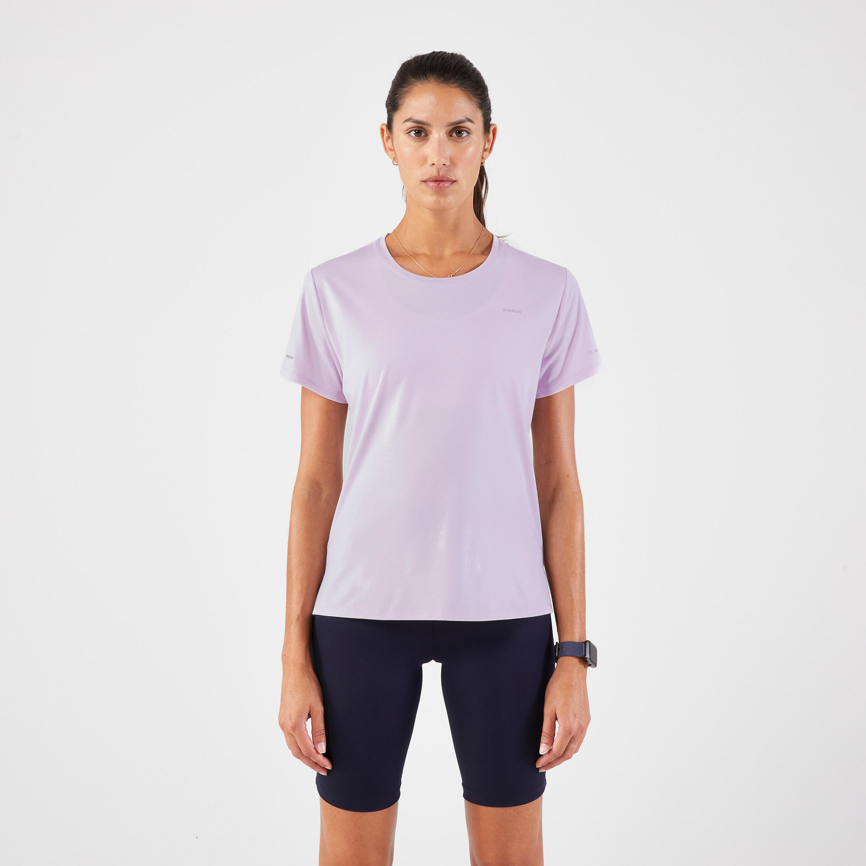 KIPRUN Run 500 Dry Women's Breathable Running T-shirt - mauve 1/5