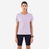 Ademend hardloopshirt voor dames Run 500 Dry paars