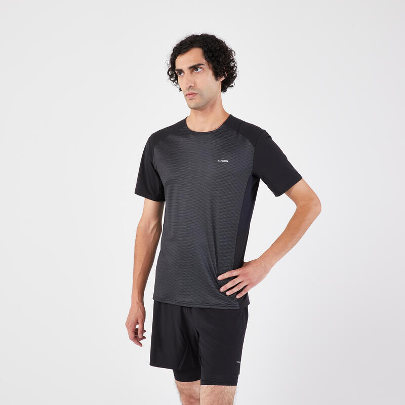 Camiseta Running transpirable Hombre - KIPRUN Run 900 Light Negro