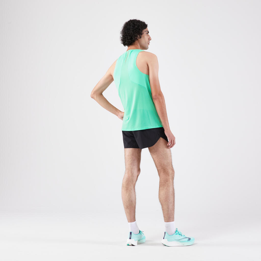 Playera sin mangas de running Hombre - KIPRUN Run Light Verde menta 