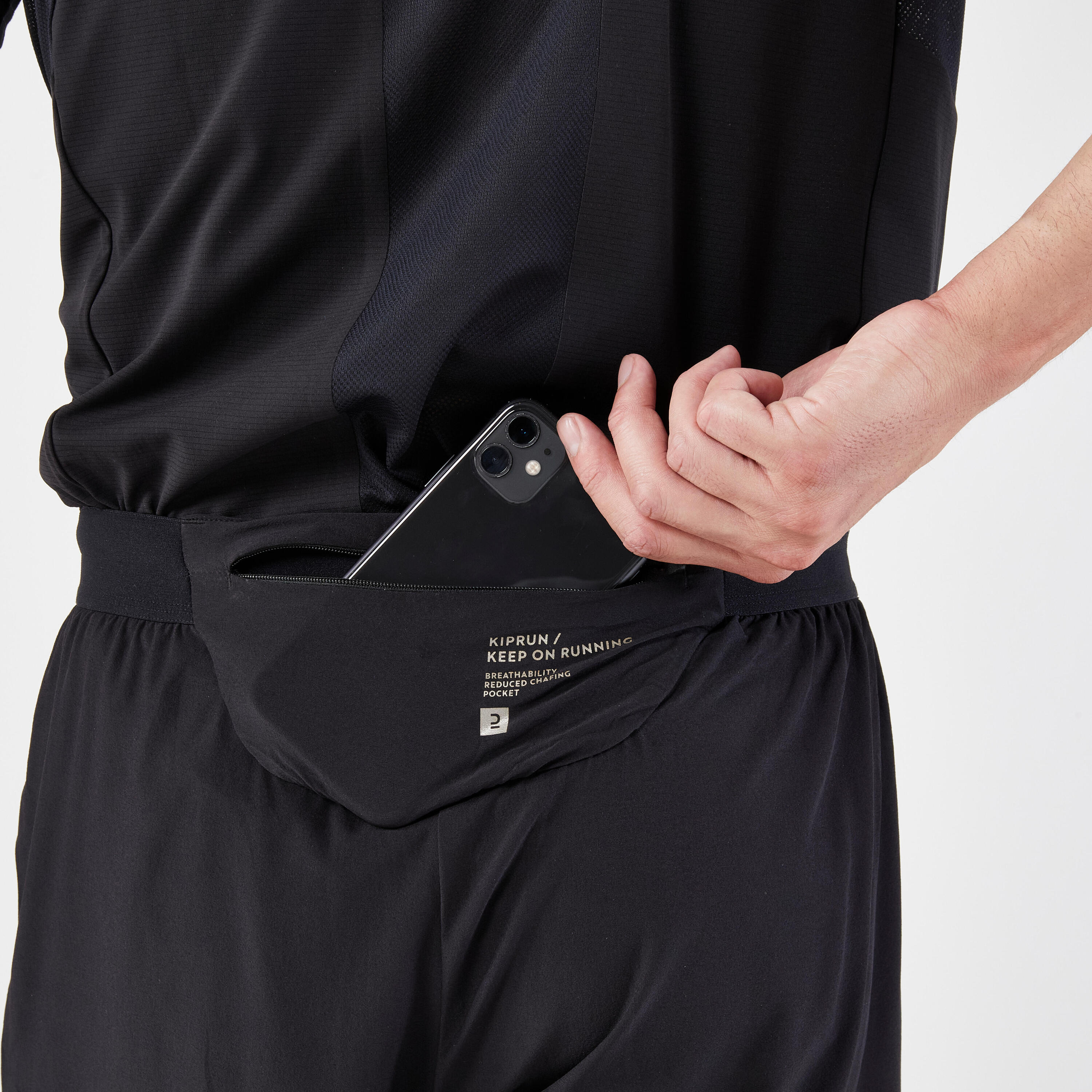 2-in-1 hardloopshort voor heren 6/9