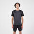 Men's Running Breathable T-Shirt Run900- Smoked Black