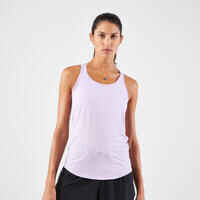 Camiseta sin mangas Running sin costuras mujer - KIPRUN Run 500 Confort malva 