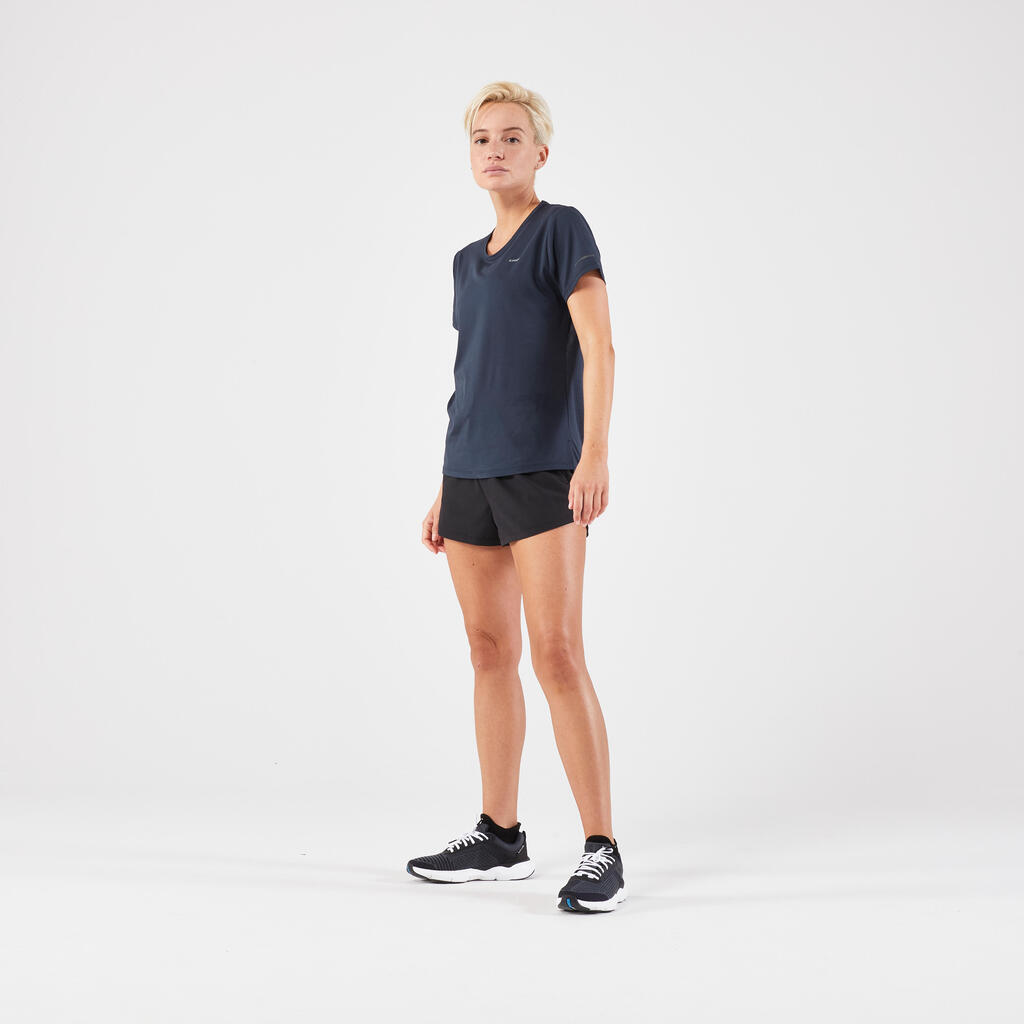 T-shirt running respirant Femme - KIPRUN Run 500 Dry vert