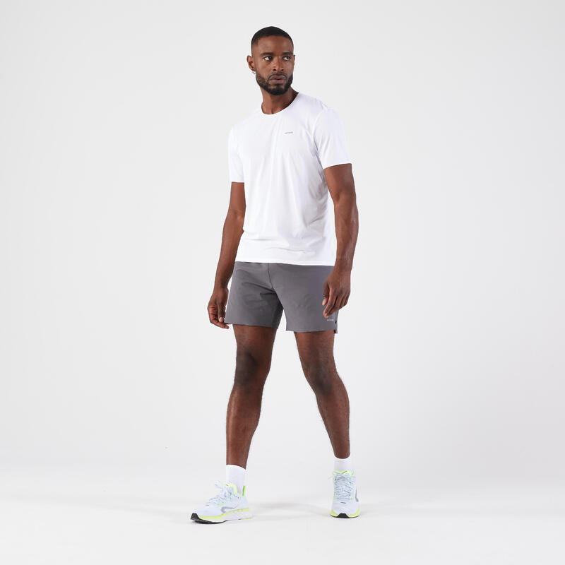 Laufshorts Herren - Run 500 Comfort grau