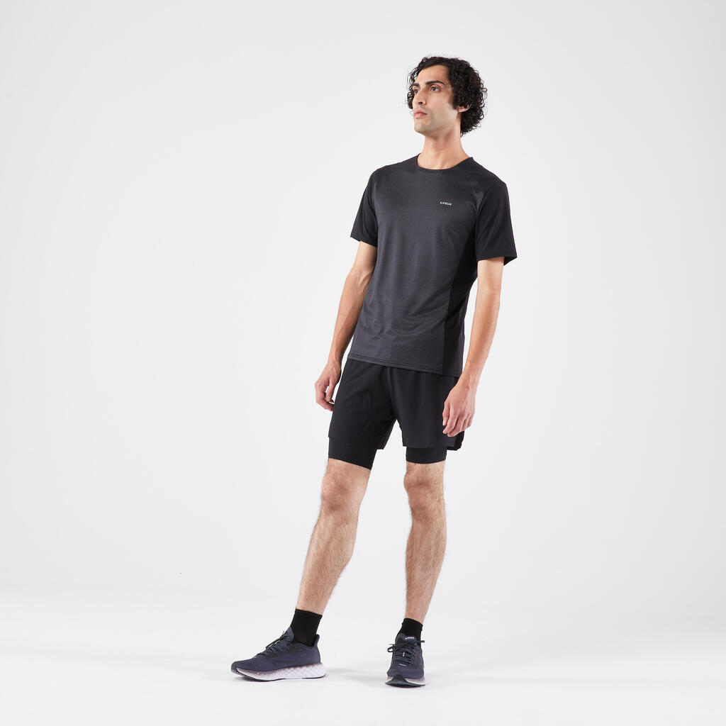 T-shirt de running respirant Homme - KIPRUN Vert