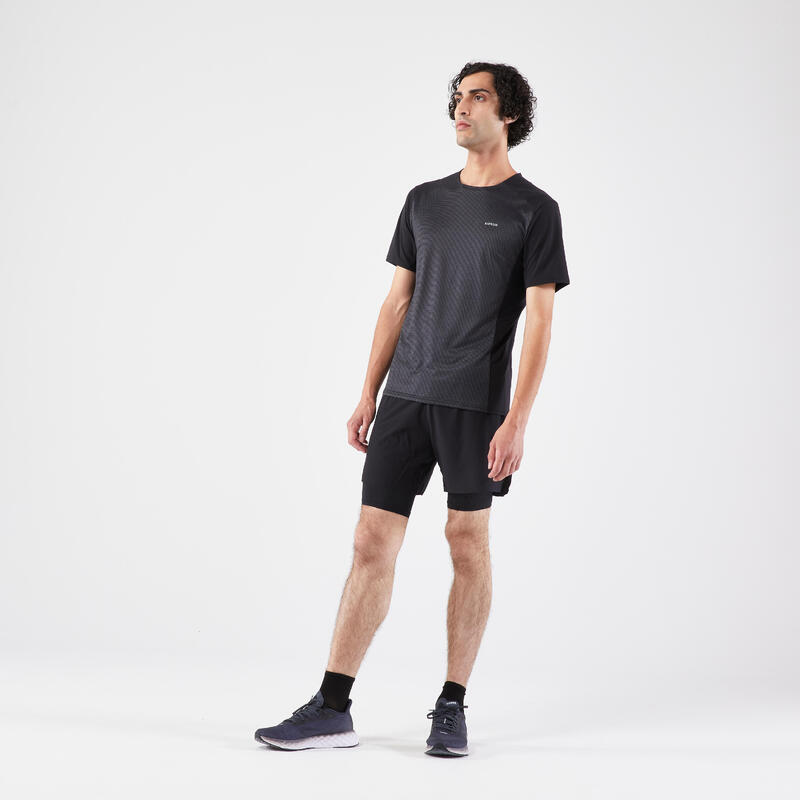 Laufshirt kurzarm Herren atmungsaktiv - Run 900 Light schwarz