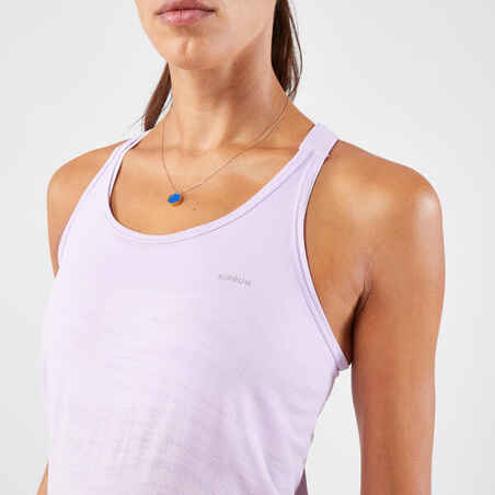 Women's KIPRUN Run 500 Comfort Seamless Running Tank Top - mauve