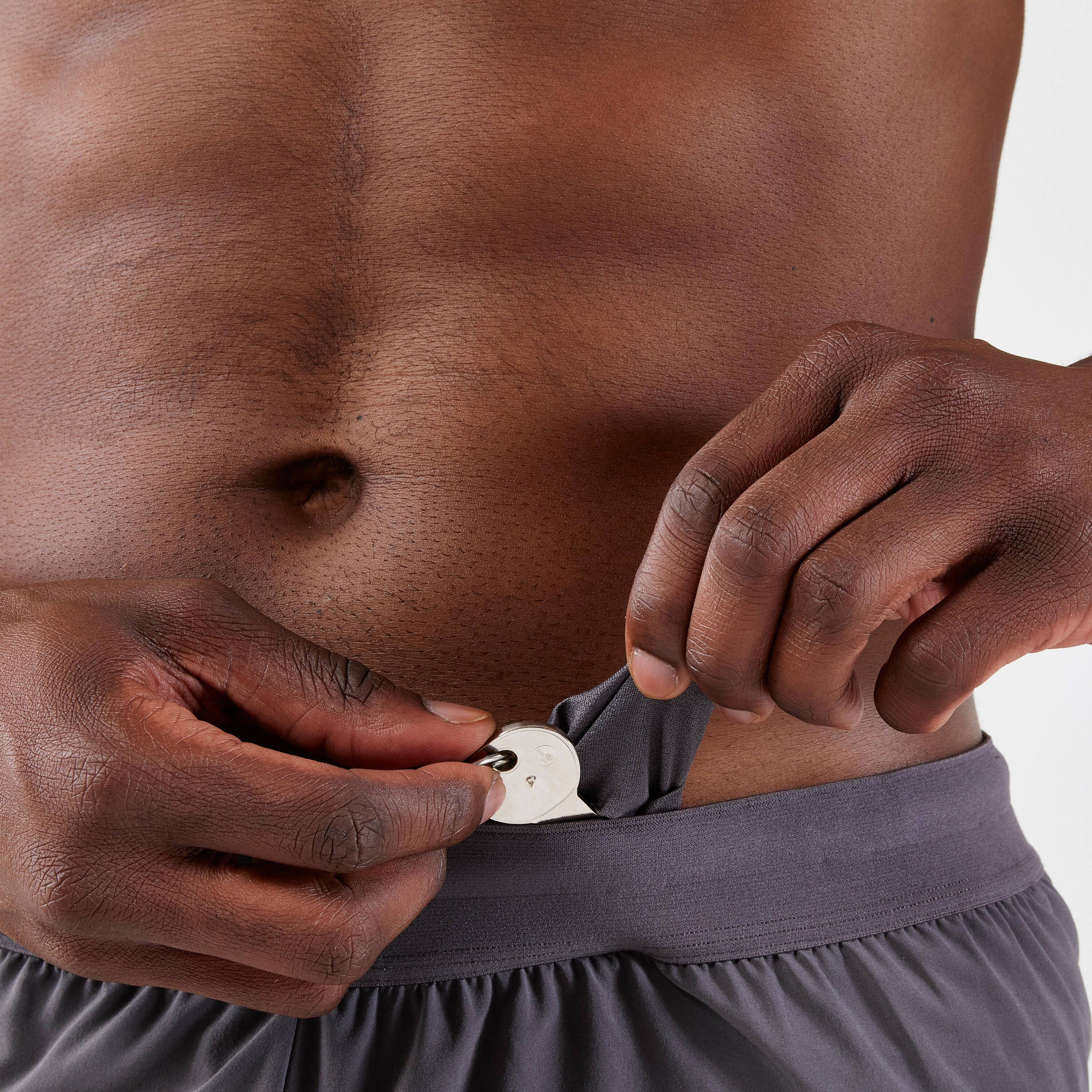 Men's KIPRUN Run 500 Comfort Running Shorts - Anthracite Grey  -  5