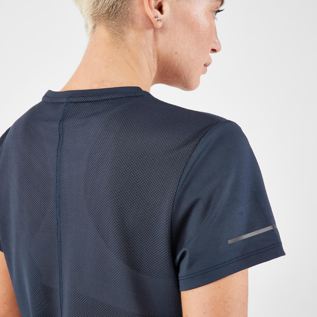 T-shirt running respirant Femme - KIPRUN Run 500 Dry vert