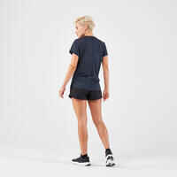 Camiseta running transpirable Mujer - KIPRUN Run 500 Dry azul oscuro