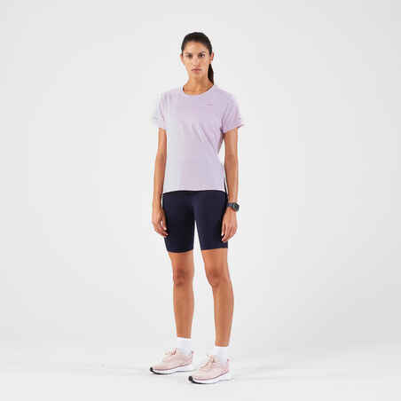 Camiseta running transpirable Mujer - KIPRUN Run 500 Dry malva