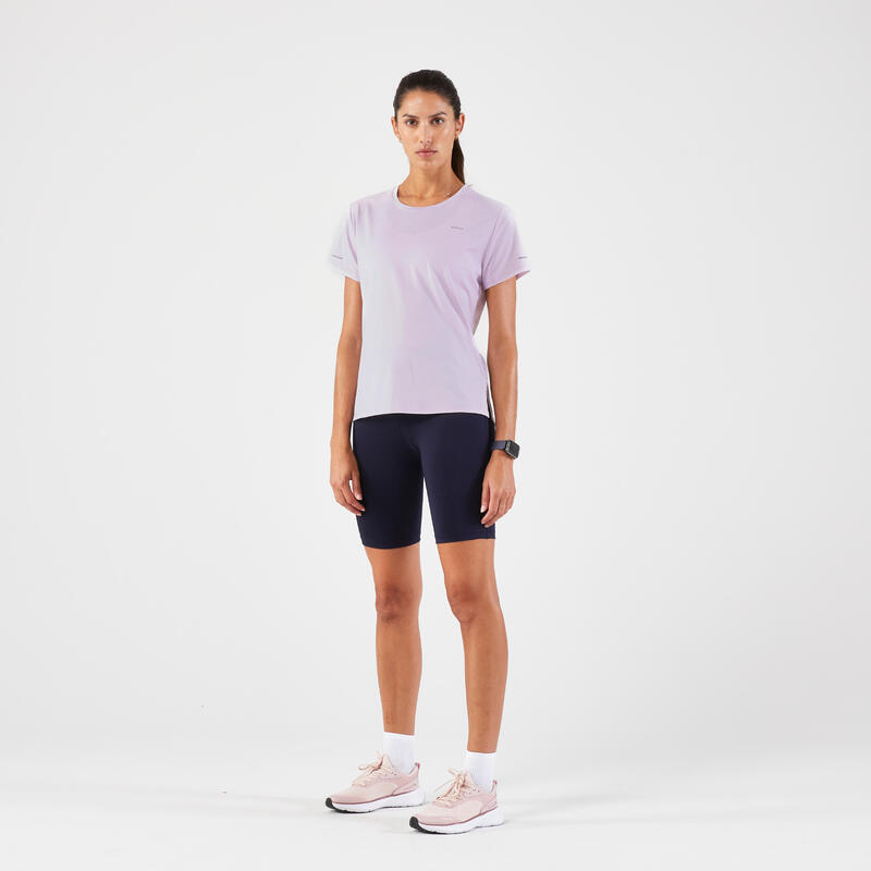 T-shirt running respirant Femme - KIPRUN Run 500 Dry mauve