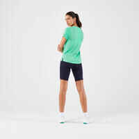 Camiseta running transpirable Mujer - KIPRUN Run 500 Dry verde