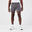 Short de running Homme - KIPRUN Run 500 Confort Gris anthracite