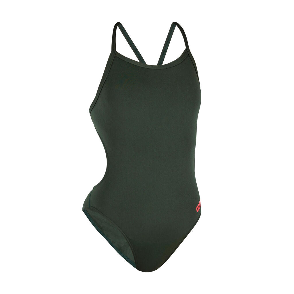 Sieviešu kopējais peldkostīms “Arena Solid”, tumšā haki krāsā