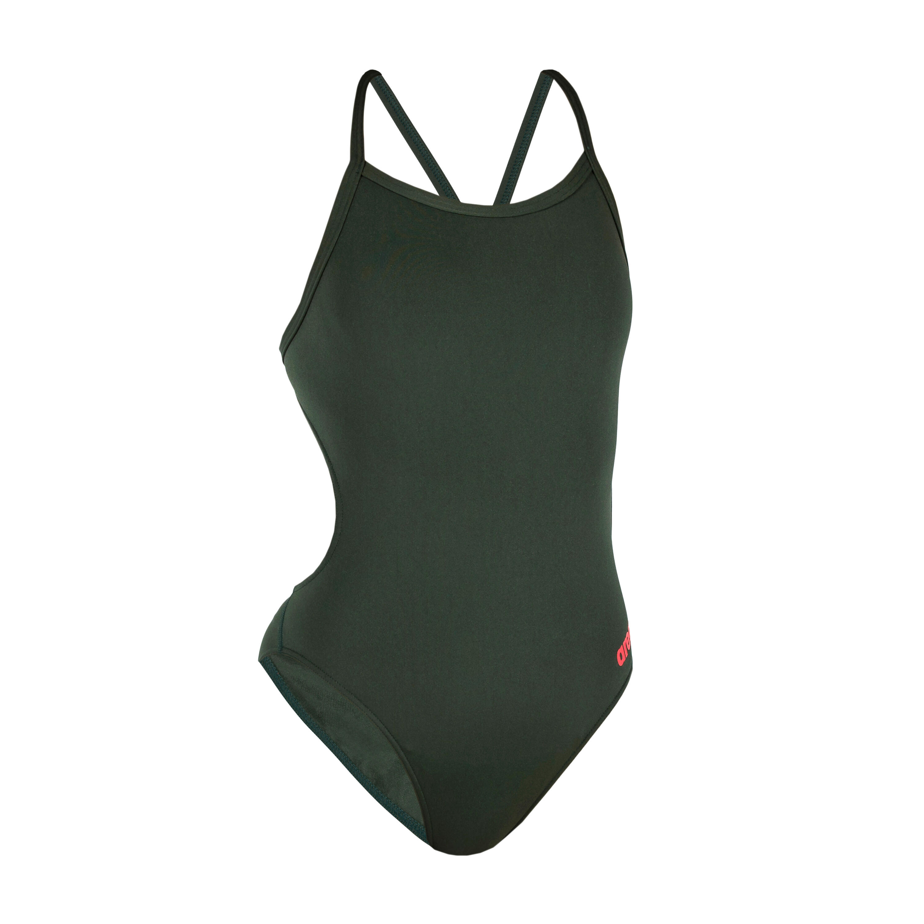 Maillot De Bain 1 pièce ARENA SOLID Kaki Foncé 4/4