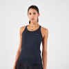 Lauf-Tanktop Damen nahtlos - Run 500 Comfort schwarz/dunkelgrau