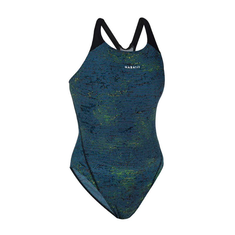 Bañador Mujer natación Kamyleon 500 Flu Azul