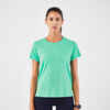Majica za trčanje bešavna ženska Run 500 Dry zelena