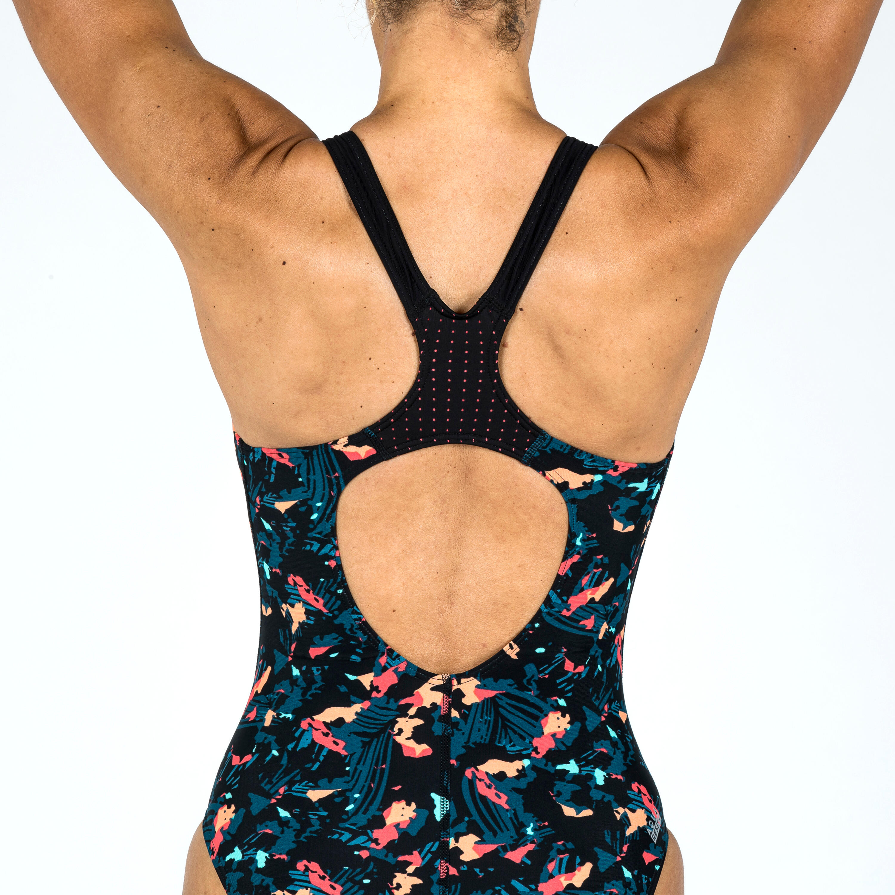 Maillot de bain 1 pièce natation femme, kamyleon form noir 3/11
