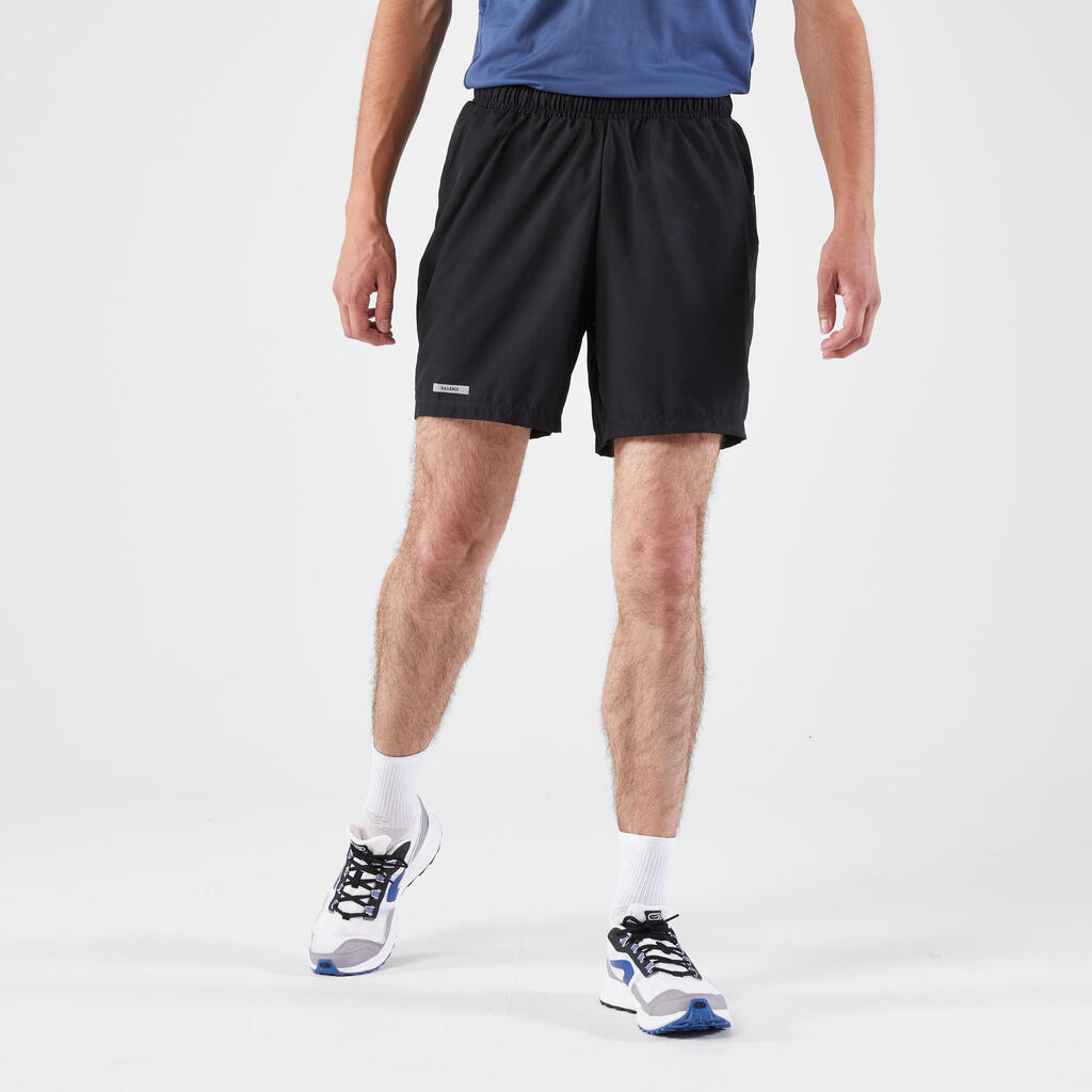 Short de running Homme - KIPRUN Run 100 Gris foncé