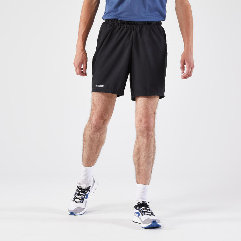 Pantalón corto running Hombre - KIPRUN Run 100 Negro