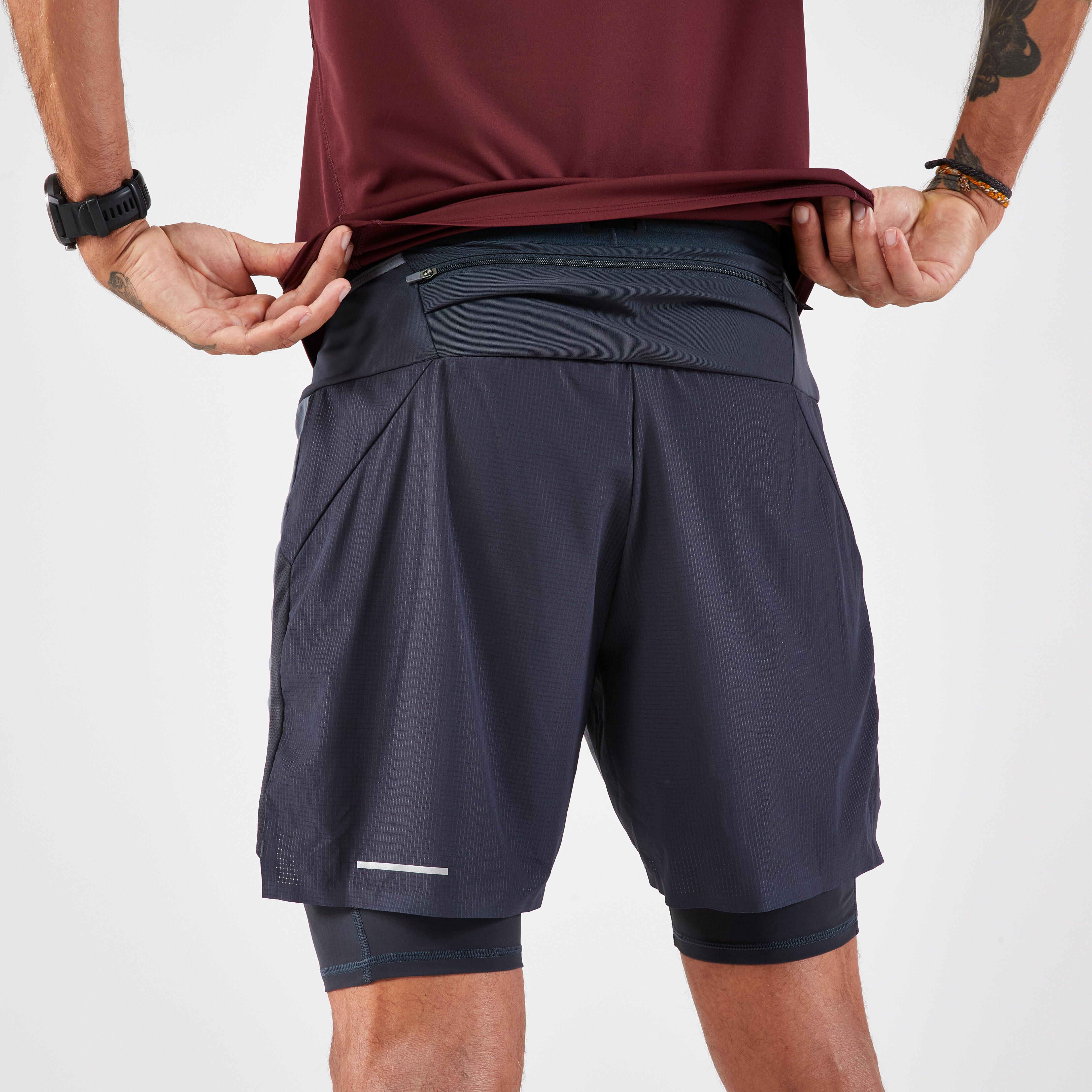 Short de course sur sentier 2 en 1 homme – Run 900 - KIPRUN