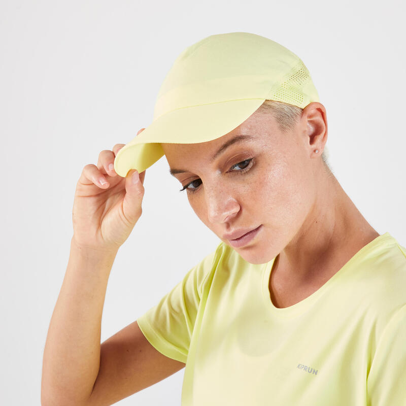 Casquette running Homme Femme - KIPRUN Ajustable jaune