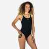 SWIMSUIT KAMYLA 500 BLACK YELLOW