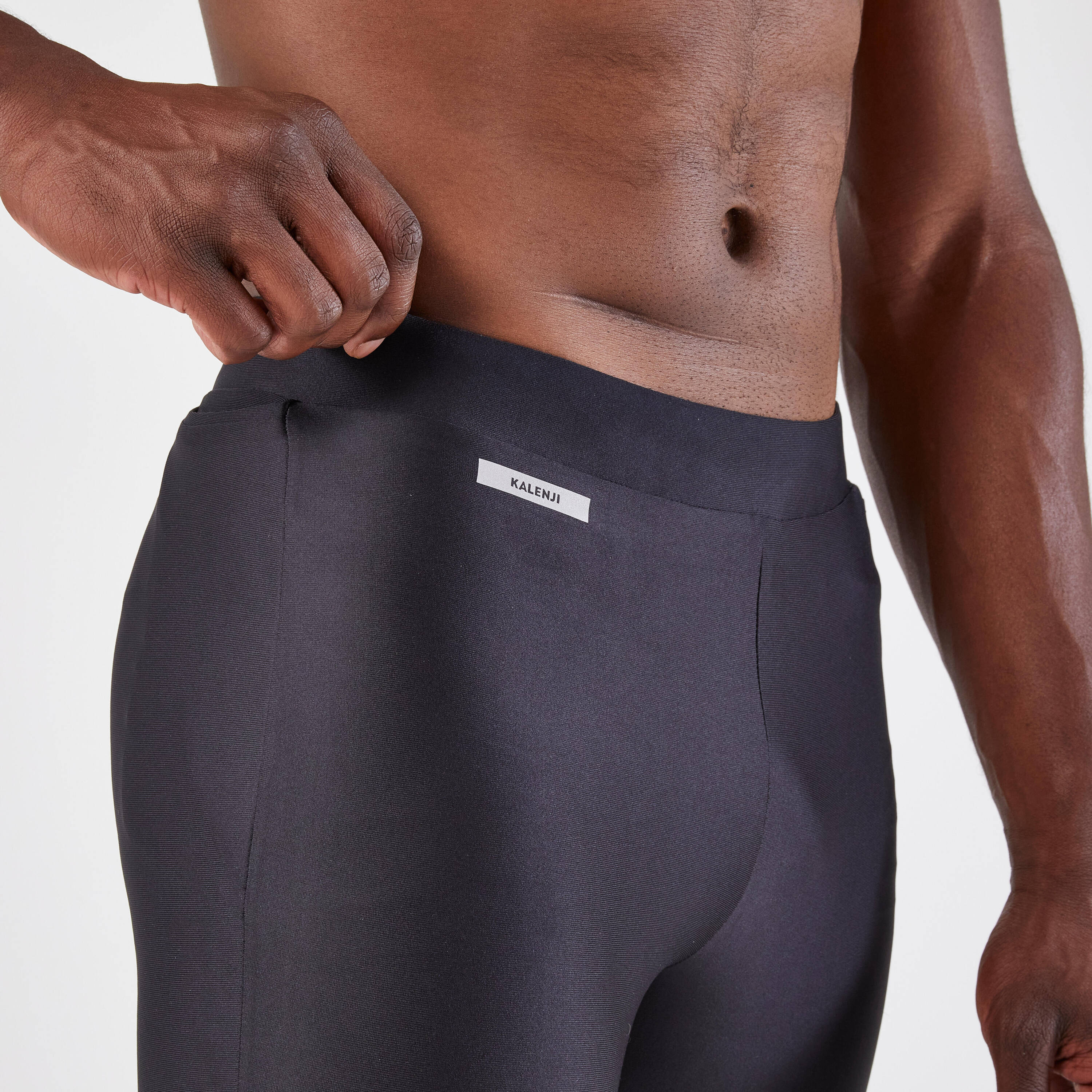Men's Running Breathable Tights KIPRUN Run 100 Dry - Black -  2