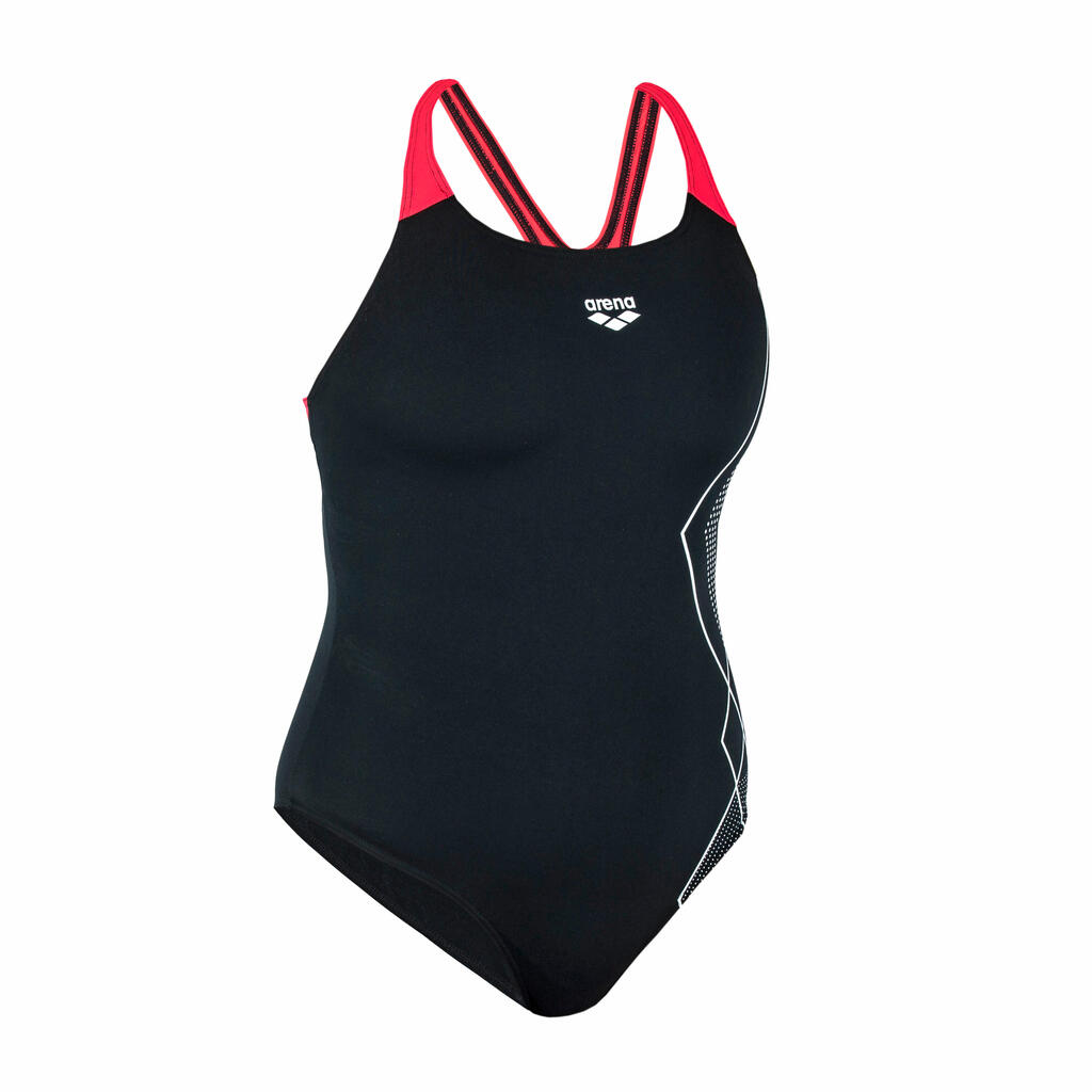 Jednodijelni kupaći kostim Arena Swimpro Soft ženske crno-crveni