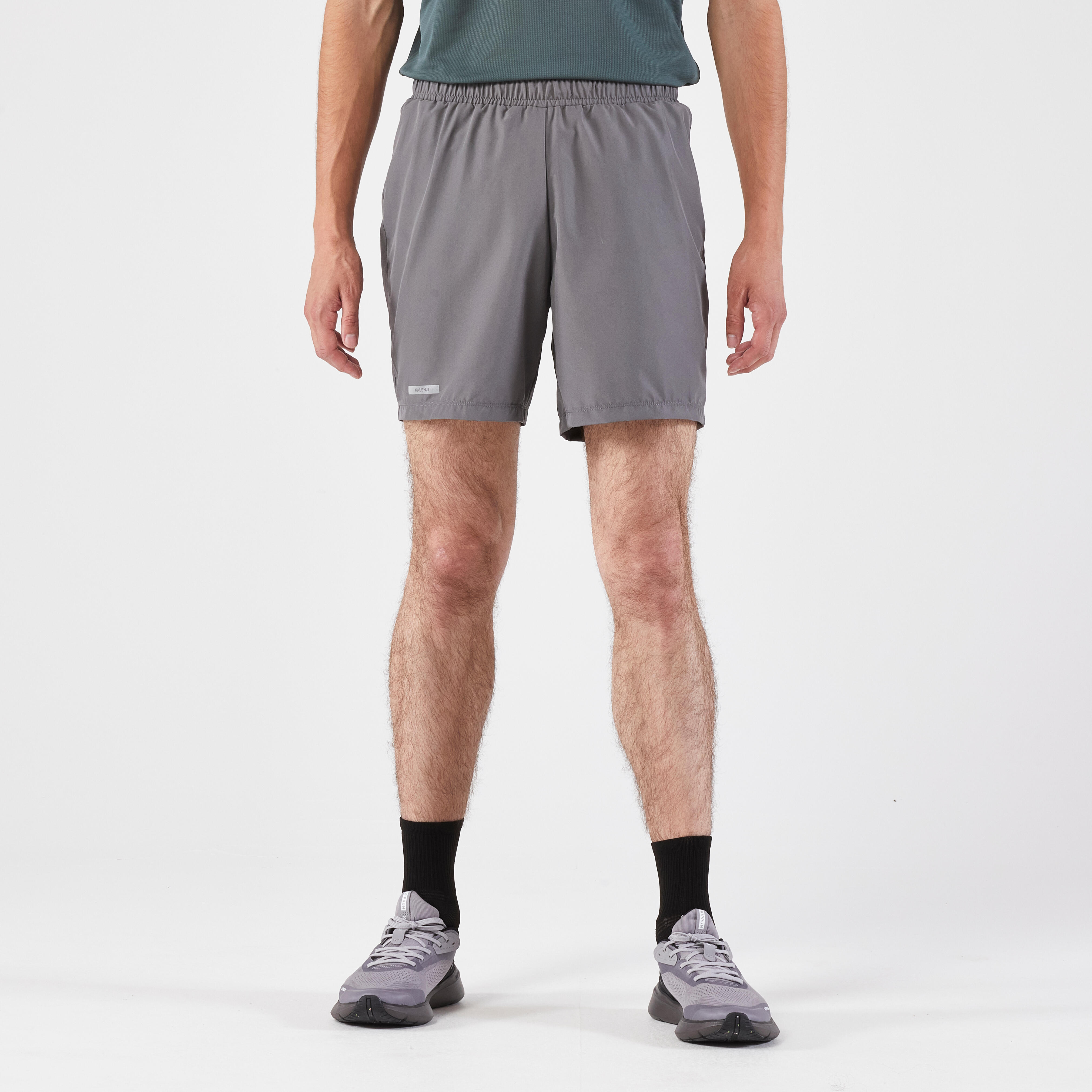 Run 100 Men Running Shorts – Lightweight, Quick Dry, 2 Pockets – Dark Grey