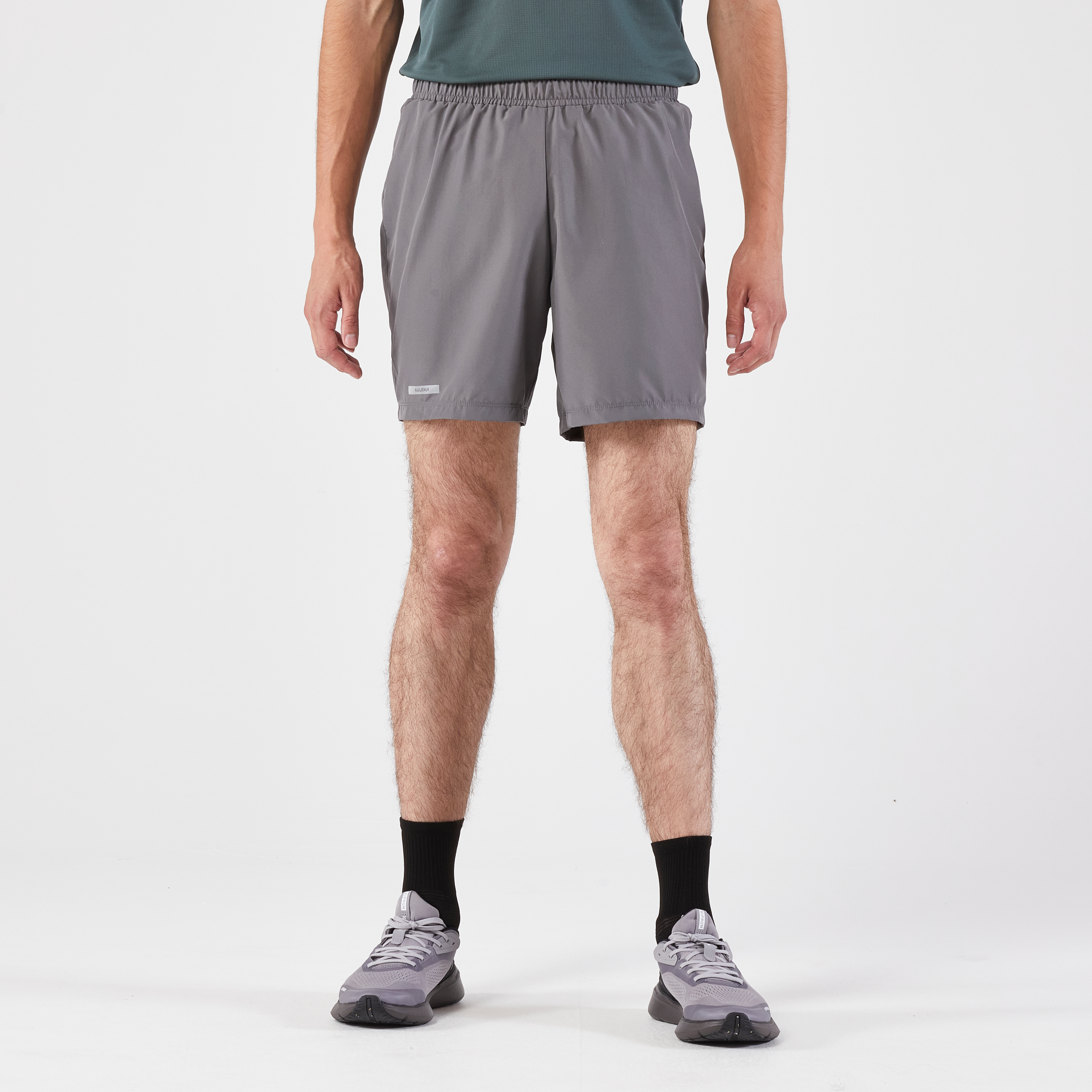 Short de running homme - kiprun run 100 gris foncé - Textile athlétisme - Kalenji- Clubs - Entreprises - Collectivités - Associations
