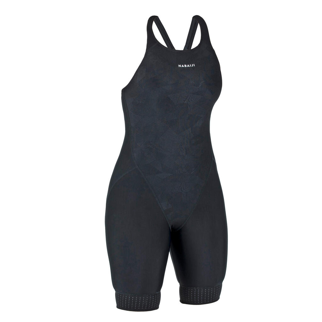 Schwimmanzug Shorty Damen - Kamyleon Geol schwarz 